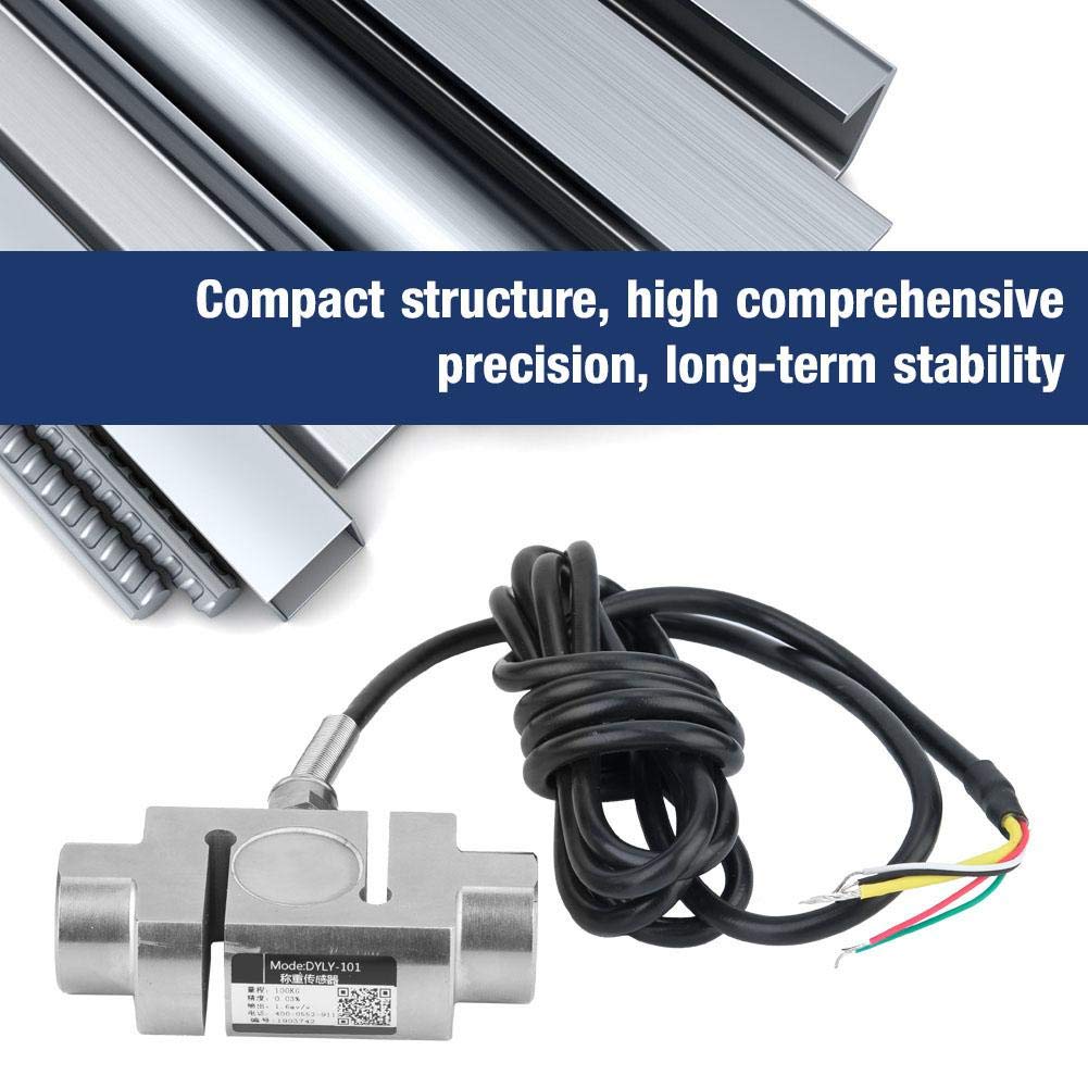 0~100 kg Wägezelle, YZC-526 Zugsensor aus legiertem Stahl/S-Typ Zugdruck-Wägezellen-Wägesensor für Materialprüfmaschinen, Trichterwaagen