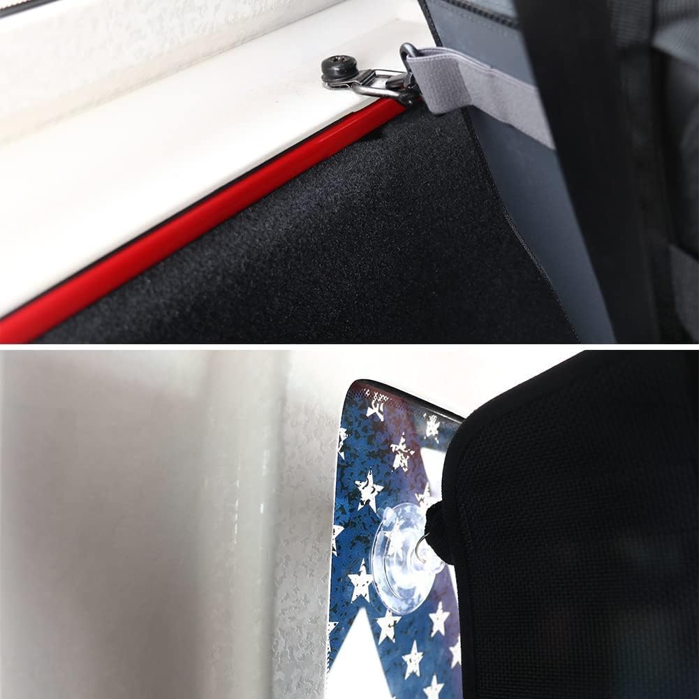 Upgrade Car Trunk Isolation Net, Trunk Organizer Cargo Net with Suction Cups,Pet Divider Net Compatible with Jeep Wrangler JK & JL 2007-2022