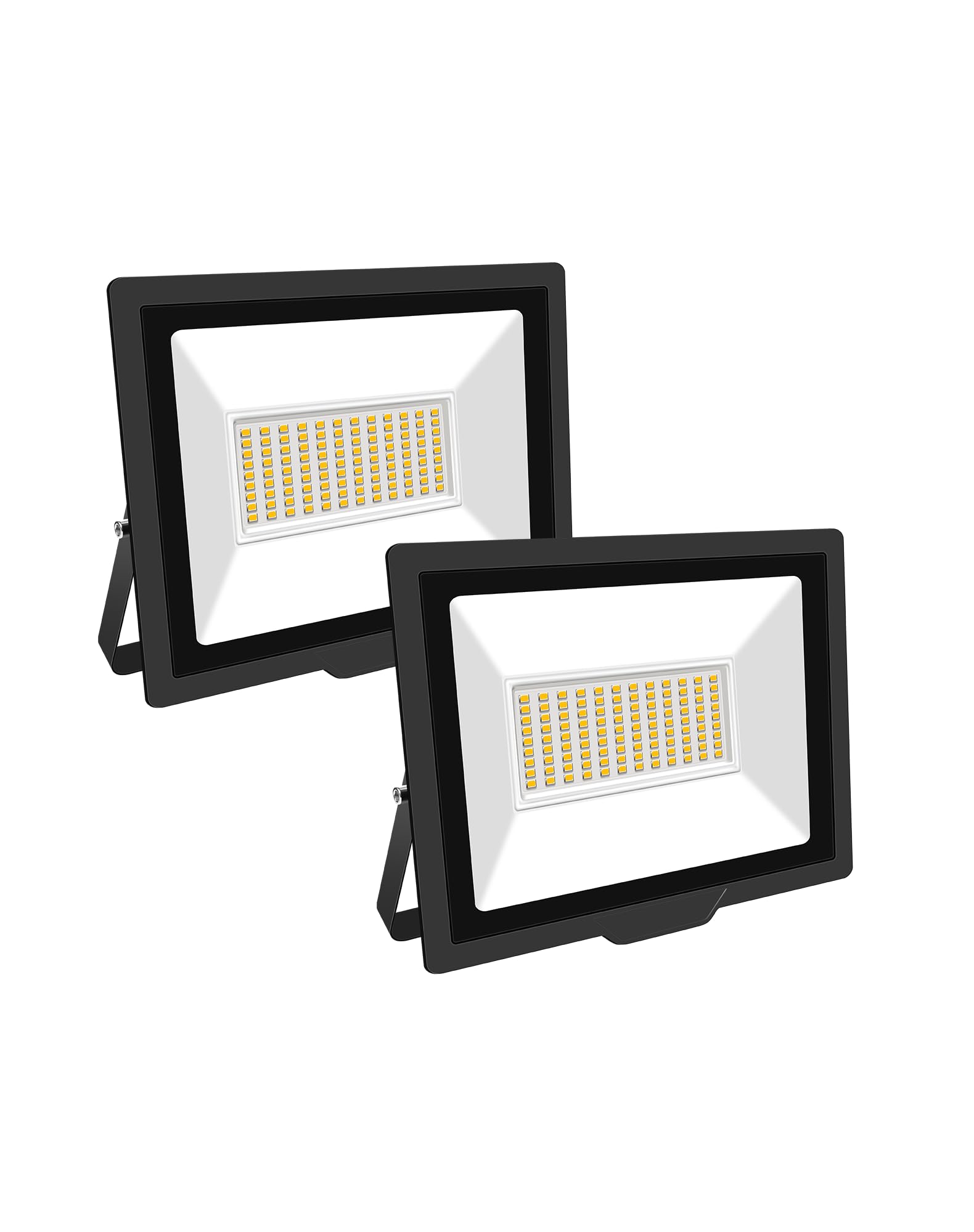SKYWORLD LED Floodlight,75W LED Spot for Outdoor 2 Pieces,Warm White Water Resistant Flood Lighting for Garage Factories Stadiums Backyard Garden