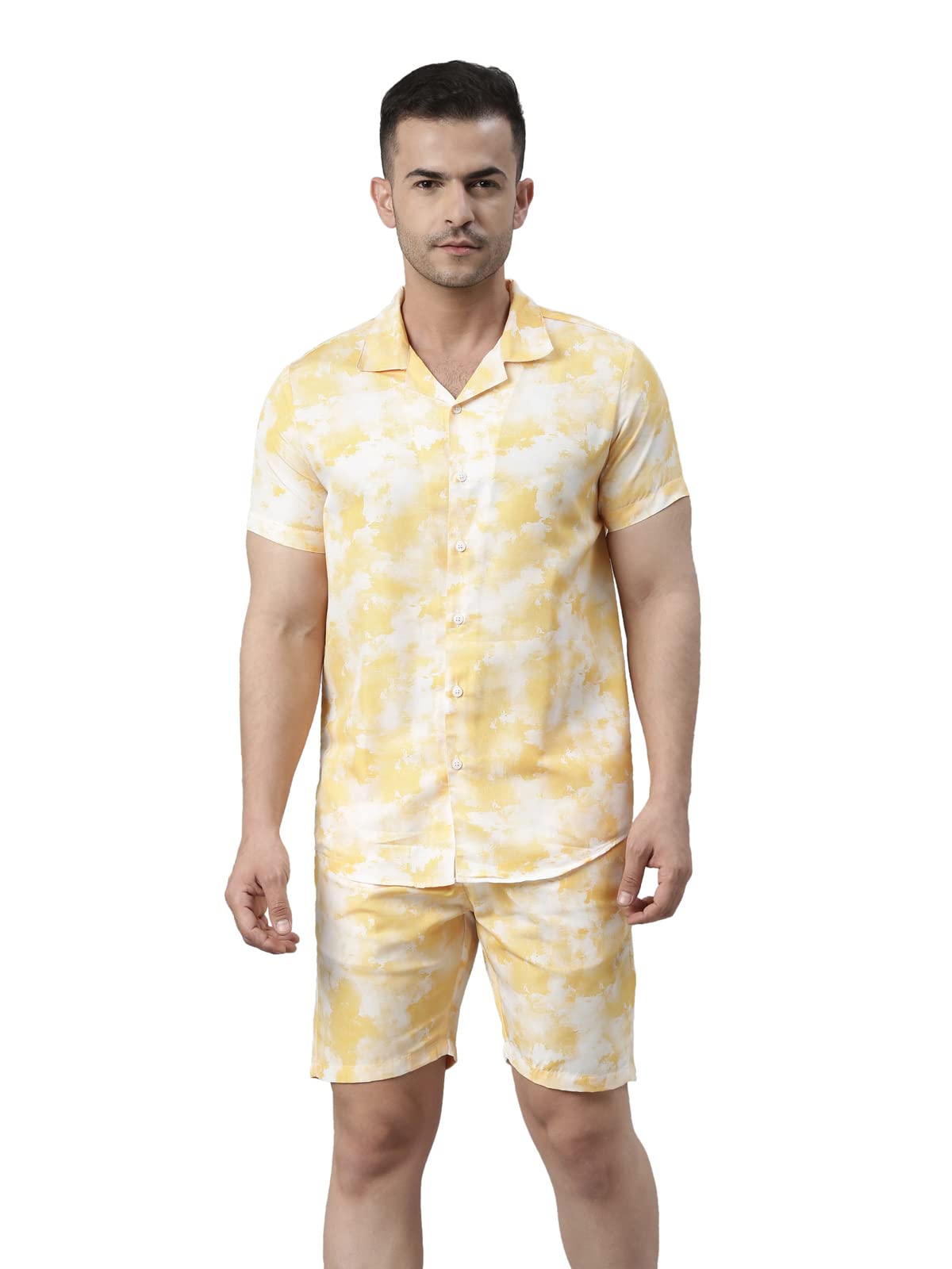 Tie Dye Yellow Night Suits - L-image-28
