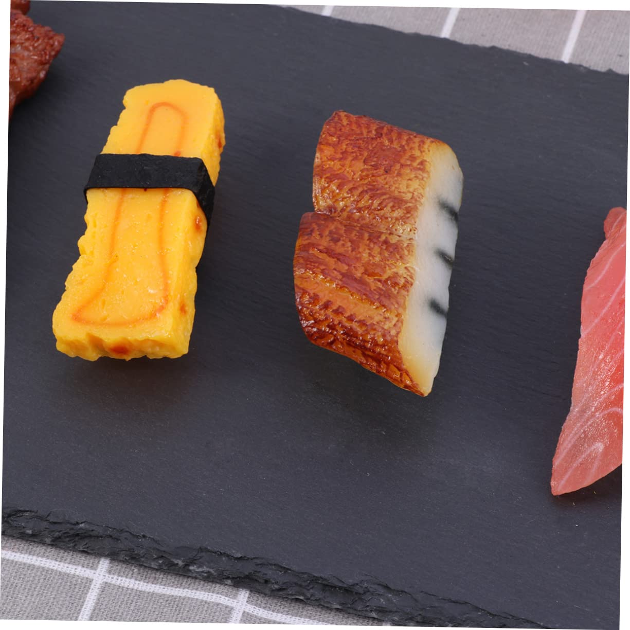 Plato Rectangular de Pizarra Natural 40x20cm para Comida | Bandeja para Tartas y Fruta, Diseño Llamativo, Adecuado para Sushi, Queso, Pizza y Barbacoa