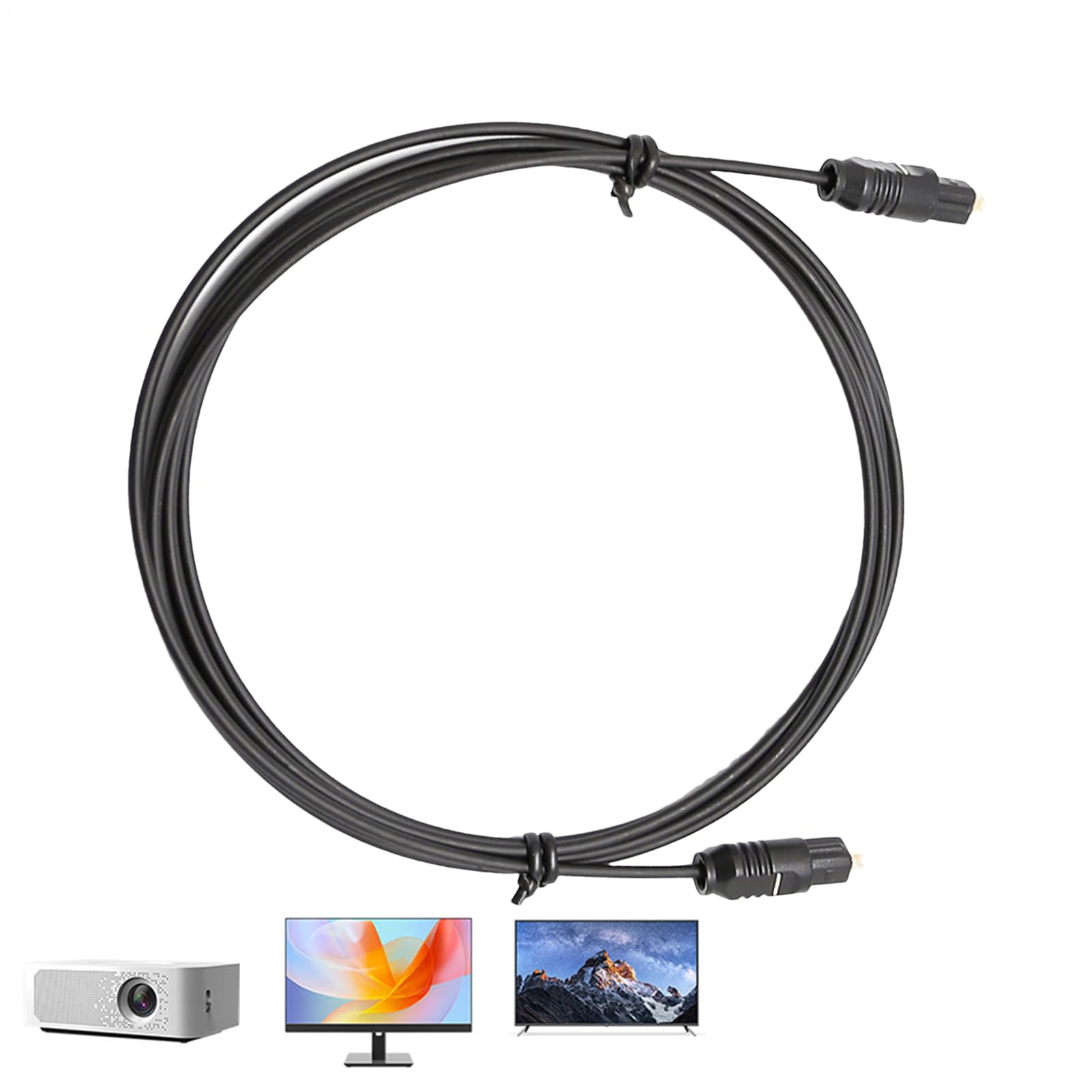 Uitseld Digital Audio Cable - 1.5m Fiber Optic Cord, Home Theater, Sound Bar, TV