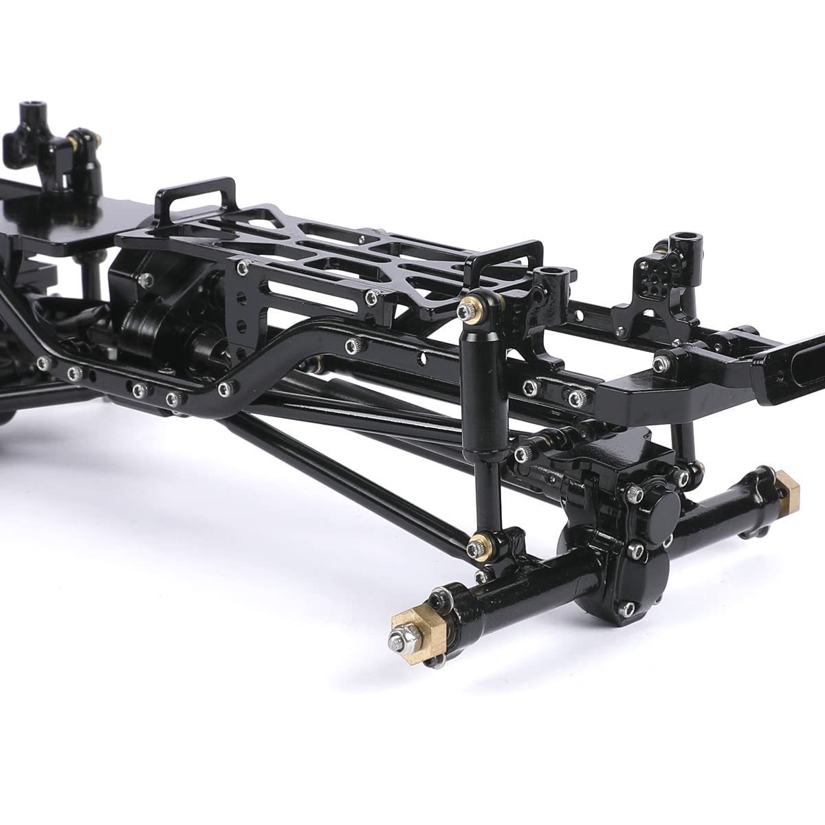 Que-T Carbon Fiber Chassis Frame Rails For Axial 1:24 SCX24 Deadbolt (AXI90081/AXI00001/AXI00002) - Upgrade Parts