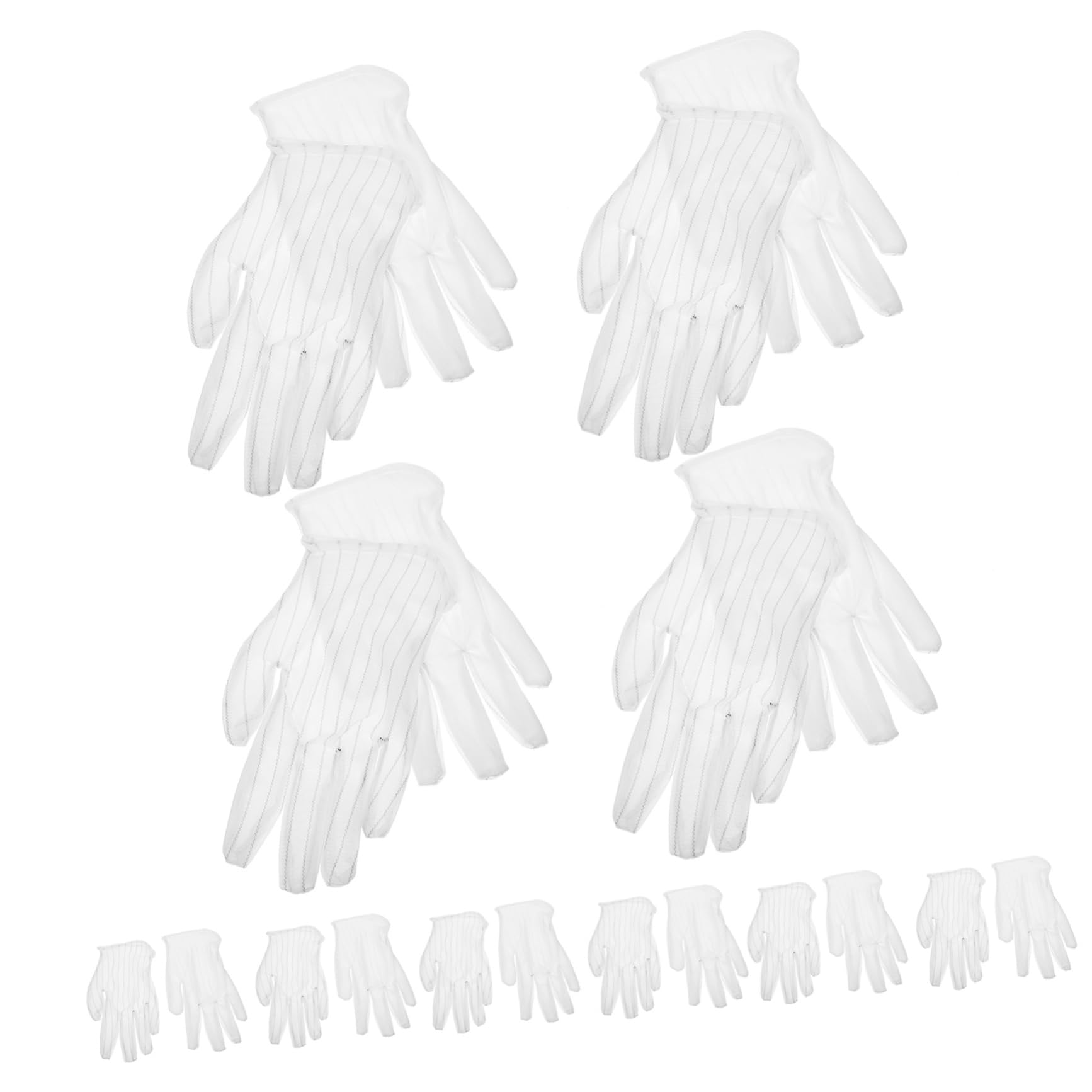 DOITOOL 50 Pares De Guantes De Tela Ultrafinos Sin Pelusa Guantes De Protección De Manos De Etiqueta Para Actuaciones Transpirables De Joyería Industriales
