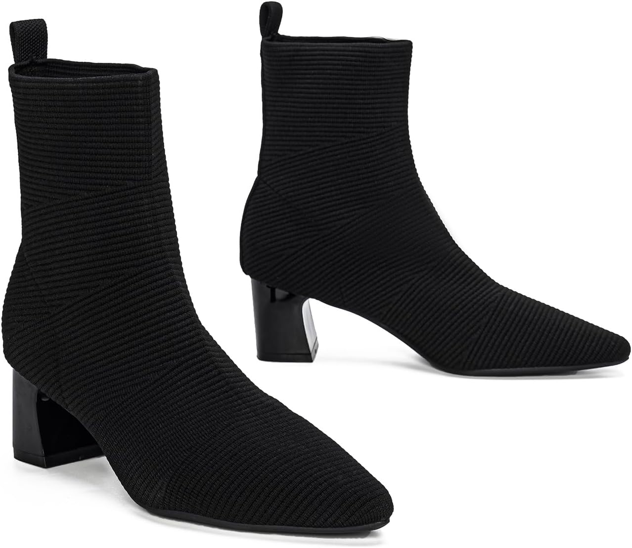 YEOJOU Sock Women's Ankle Boots & Booties Low Heel Comfortable Knit Shoes Fall Winter - Image 5