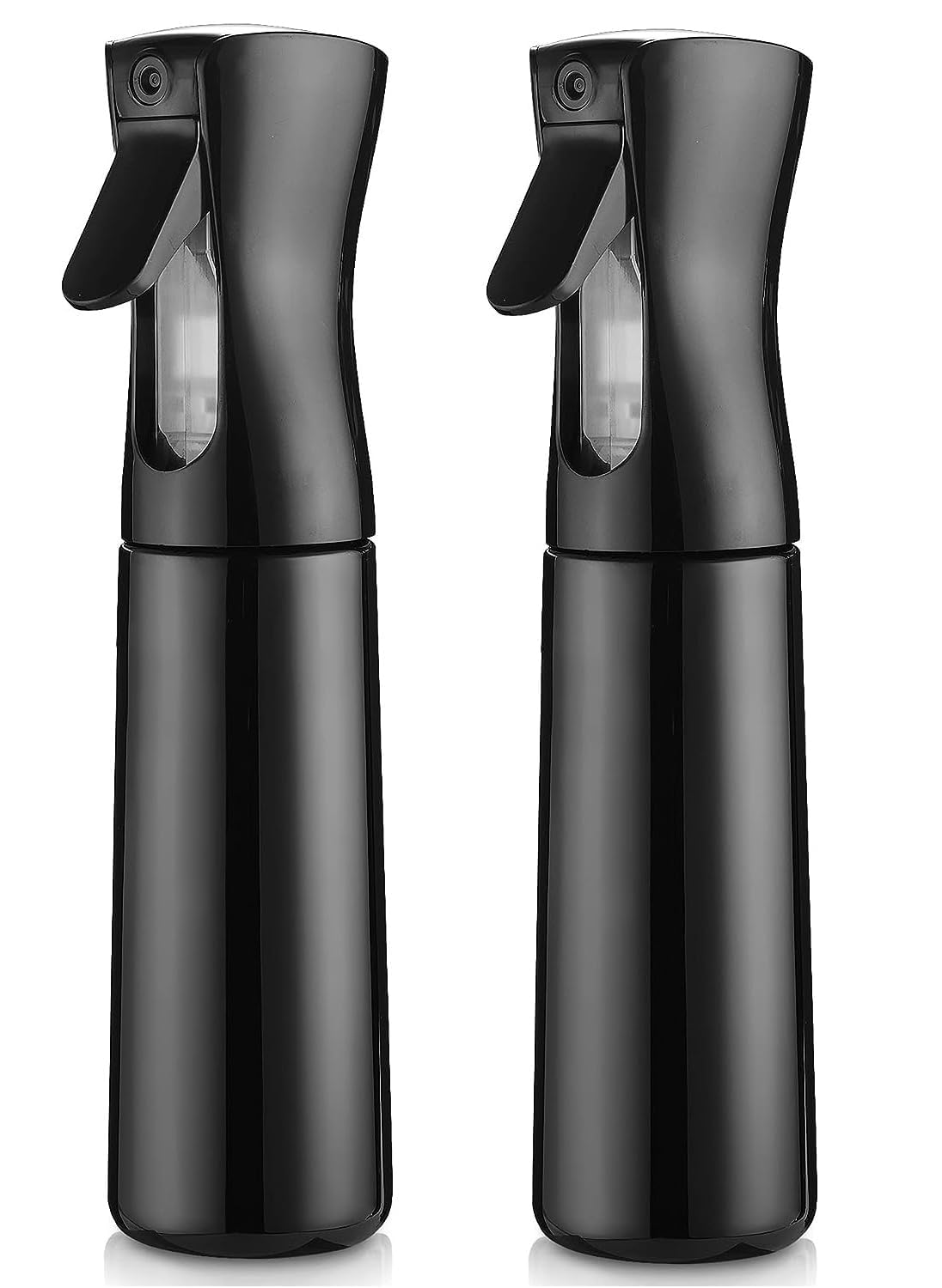 SONANI Lifestyle Continuous Mist Spray Bottle (300ml) Ultra Fine Mist Sprayer for Hair Styling (Pack Of 2, Black + Black)