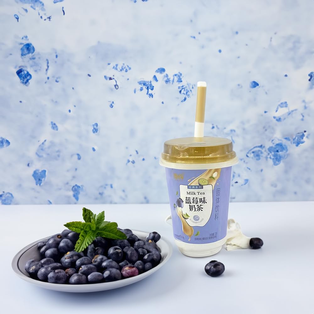 PLUS HOME Descubre el placer de nuestro delicioso Milk Tea instantáneo, una bebida cremosa y reconfortante perfecta para cualquier momento del día.MilkBlueberry(Pack6)