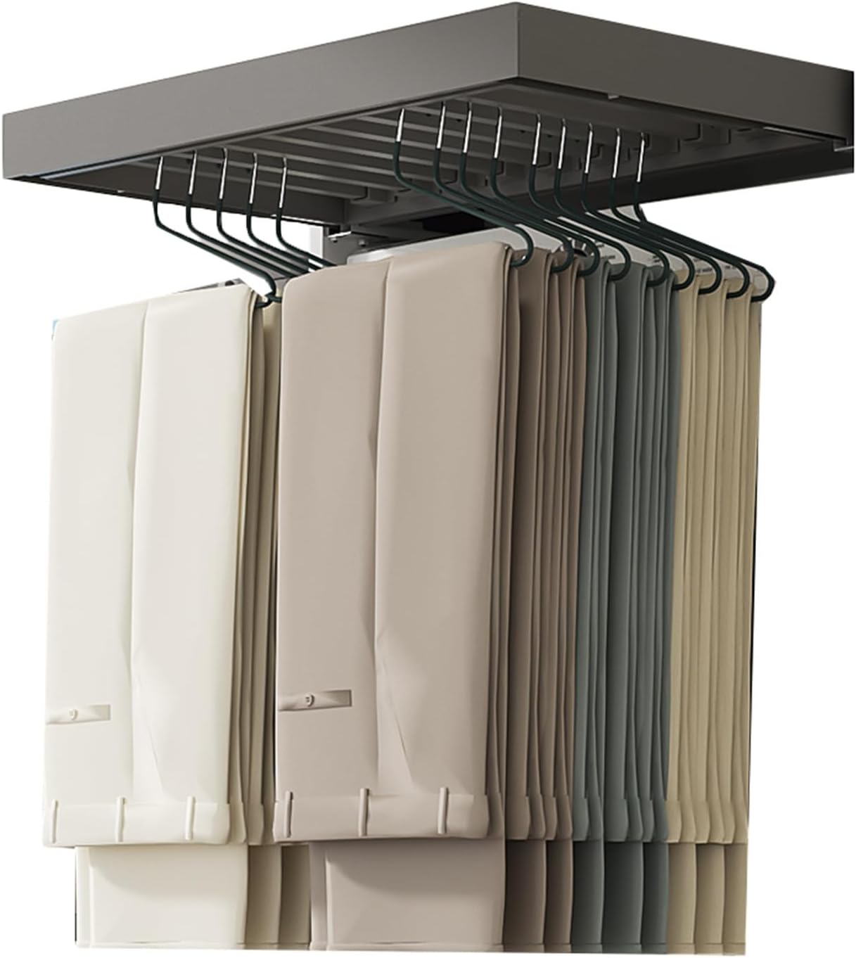 Space-Saving Invisible Drying Rack, Foldable Pullout Closet Organizer for Pants, Perfect Above Washer (414-464mm) - Ideal Laundry Solution