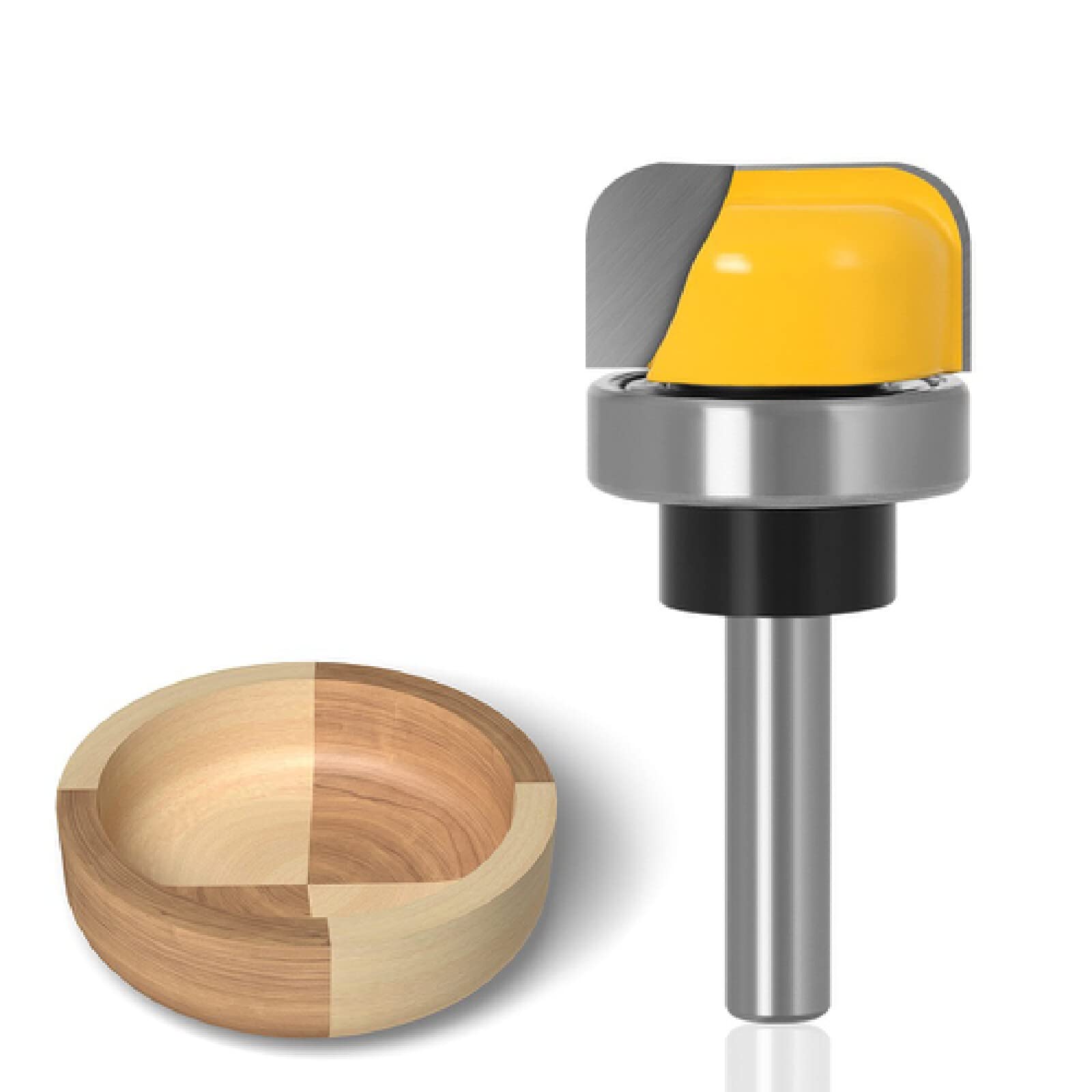 Schüssel- Und Tablett-Fräser 1-1/8 Zoll – Mit 8 Mm Schaft, Für Holzfräsen, 6 Mm Und 8 Mm Aufnahme