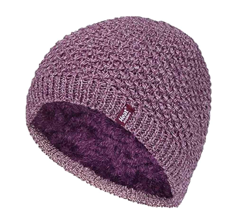 Heat Holders Women's Rose (Nora) - Crochet Knit Style Fleece Lined Warm Thermal Winter Beanie Hat (One Size, )