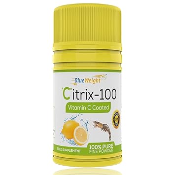 Citrix-100, 500 gm Vitamin C Supplement For Shrimp. Elevates Immunity Power for Both Vannamei and Tiger Prawns. Reduces Stress and Improves Feed Intake of Your Aquaculture Shrimps. An Essential Dietary Supplement to Boost Feed Utilization of Your Shrimp Now!