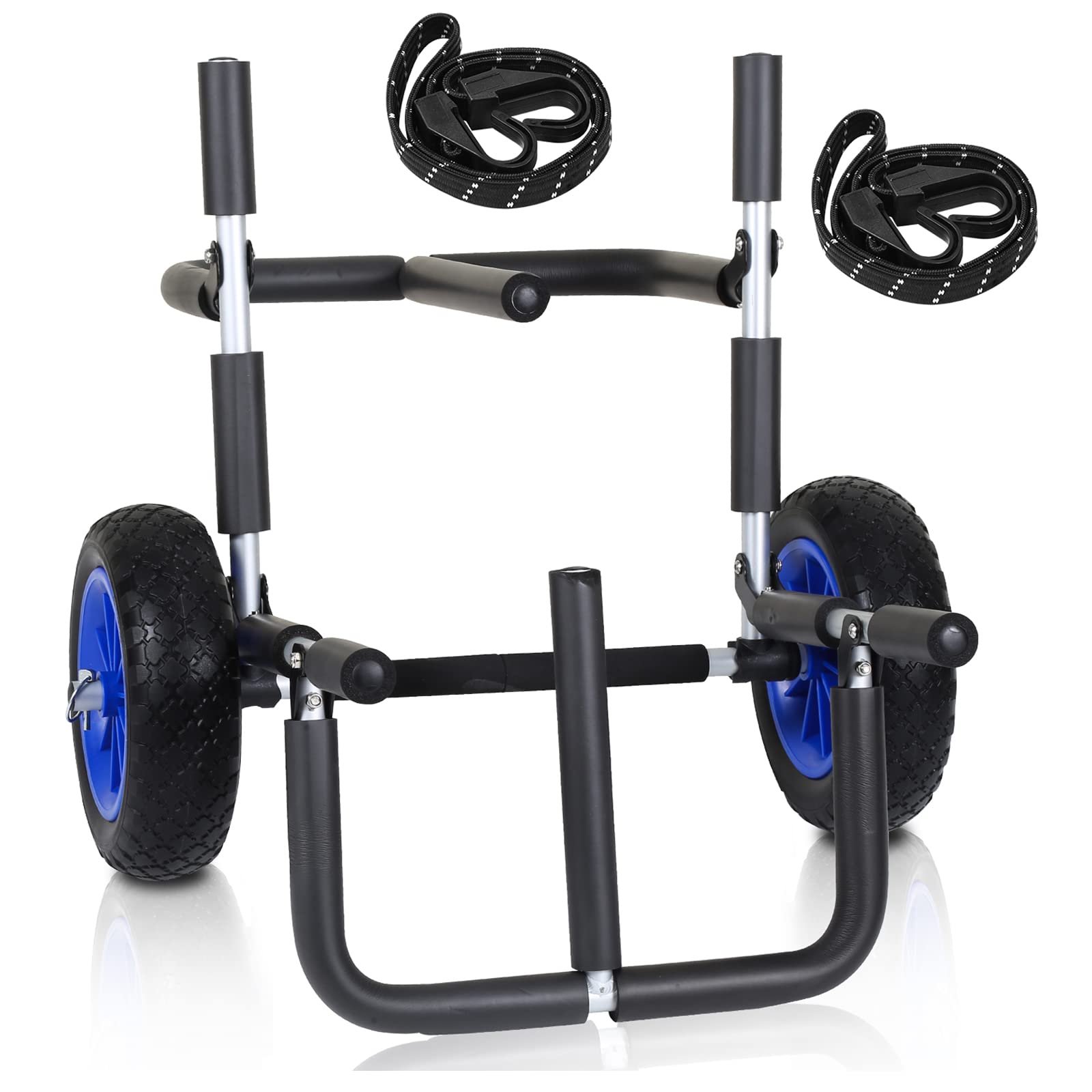 Izrielar Carro de Transporte para Tabla de Sup-Board Stand Up Paddle Board, Plegable Transporte Kayak, Carrito Sup de Transporte, Carro Kayak con 2 Correas, hasta 80 kg
