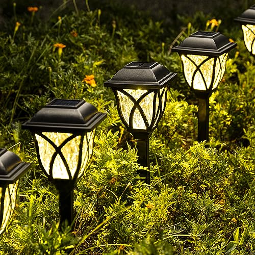 Image of Solpex Solar Pathway Lights Outdoor, LED Garden Lights, Waterproof Landscape Lights for Lawn, Patio, Yard, Walkway (6 Pack)