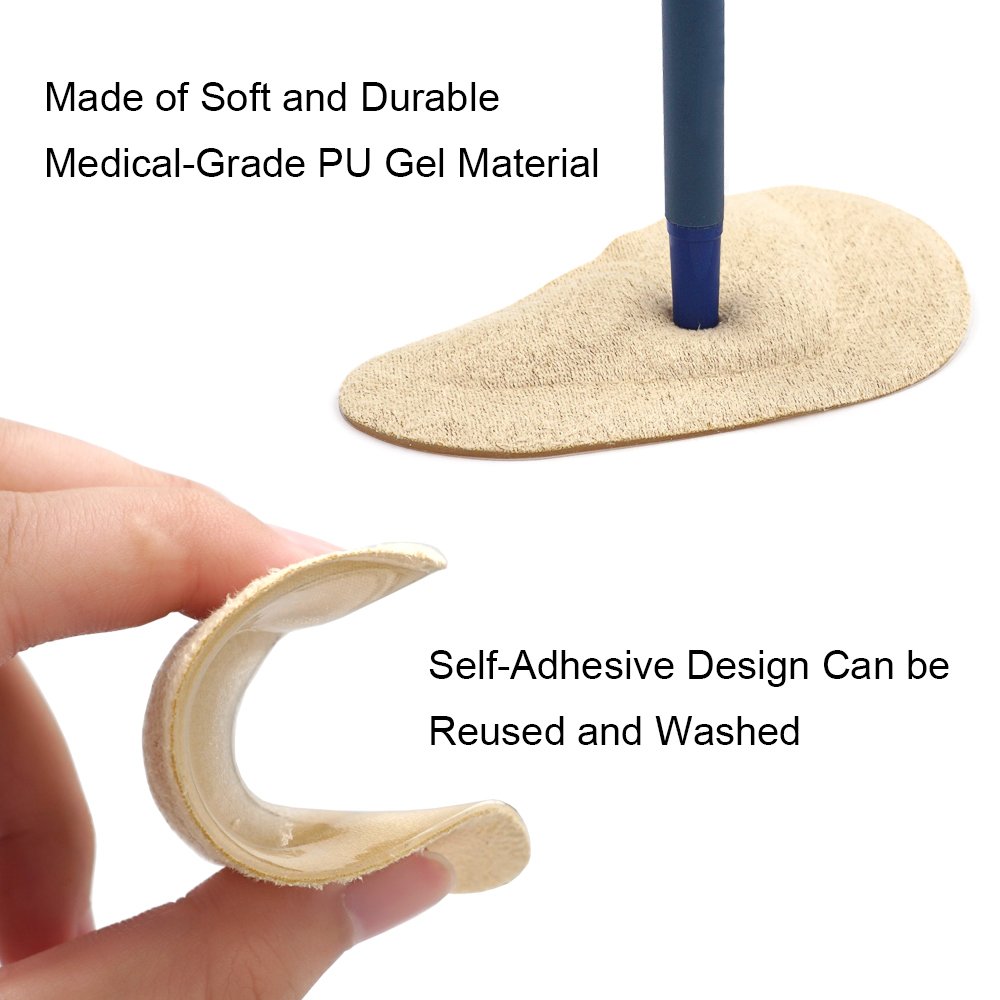 Plantillas de soporte para arco de Dr. Foot para pies planos, fascitis plantar, aliviar el dolor para mujeres y hombres – 2 pares (beige)