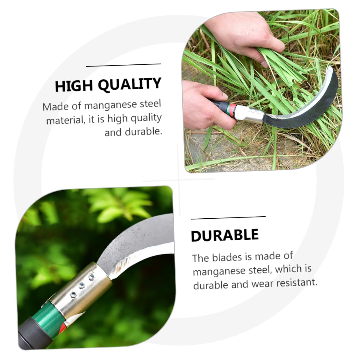 VINTORKY 2pcs Multipurpose Gardening Tool Lightweight Harvesting Chopping Device for Efficient Weeding and Cutting Ergonomic Design for Comfortable Use