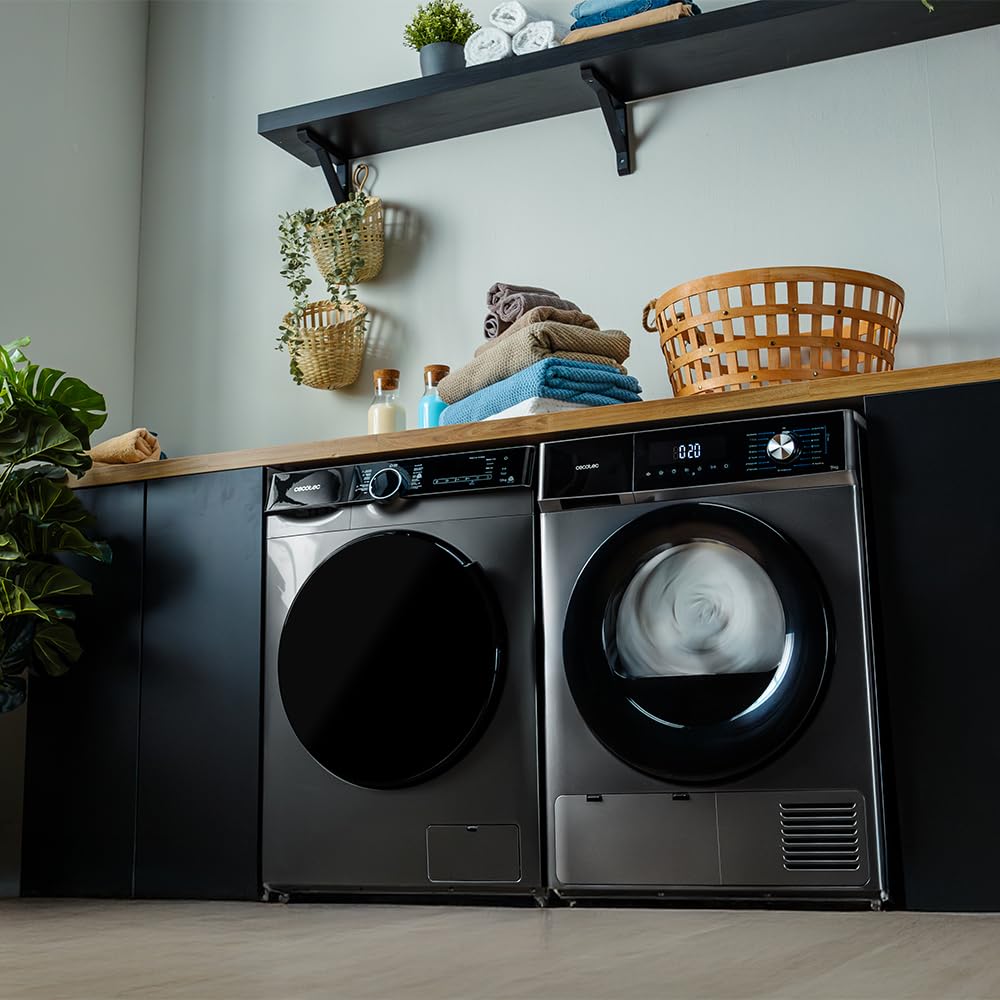Cecotec Sèche-linge Pompe à Chaleur 8 kg Bolero Dresscode Dry 8330 Steel 15 programmes Classe E Inox