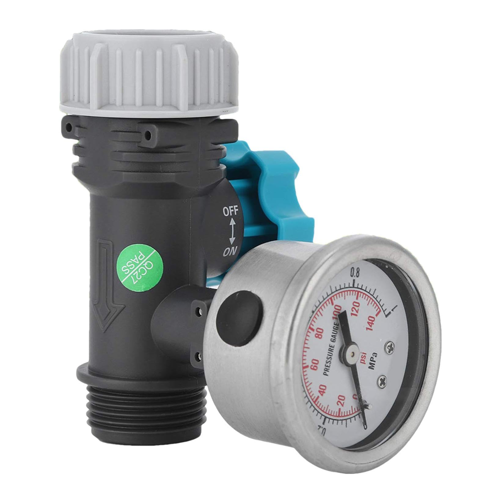 Régulateur de pression d'eau pour la maison – Manomètre réglable – Régulateur de pression d'eau convivial pour tuyau d'arrosage et usage domestique