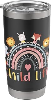 Child Life Specialist Childlife Specialist Rainbow Stainless Steel Insulated Tumbler