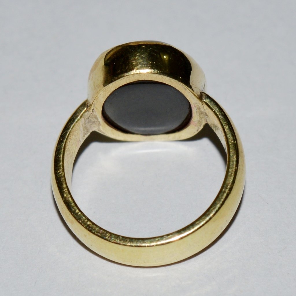 Anillo para Hombre DE 55 Quilates de Ónix Negro Natural, 6 Quilates, Ovalado, Tamaño Astrológico 5, 6, 7, 8, 9, 10, 11, 12, 13