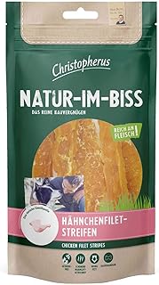 Christopherus Kausticks für Hunde, Hähnchenfiletstreifen, Warmluftgetrocknet, Natur-Im-Biss, 70 g product image