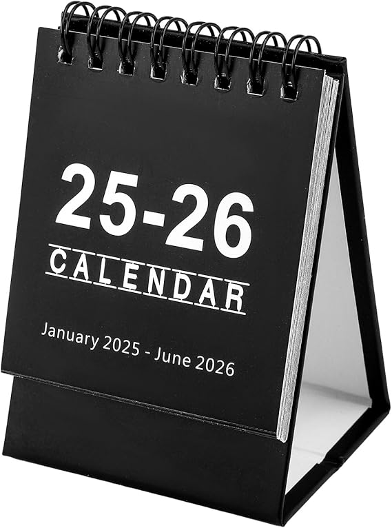 Small Desktop Calendar, Mini Standing Desk Calendar from