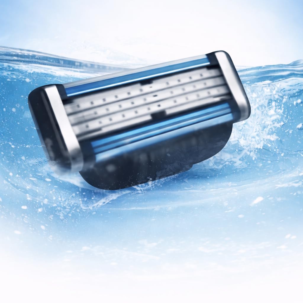 Compatible With Mach3 Razor Blades Refill, 24 Pcs Razor Refills for Men, Three-Layer Blade High-precision Shaver Meets Your Daily Shaving Needs for Several Months