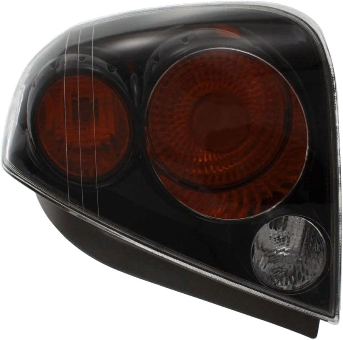 Tail Light Assembly Right Passenger Side Black Clear Lens with Bulb Lamp Replacement Turn Signal Taillight for Nissan for Altima 2005-2006