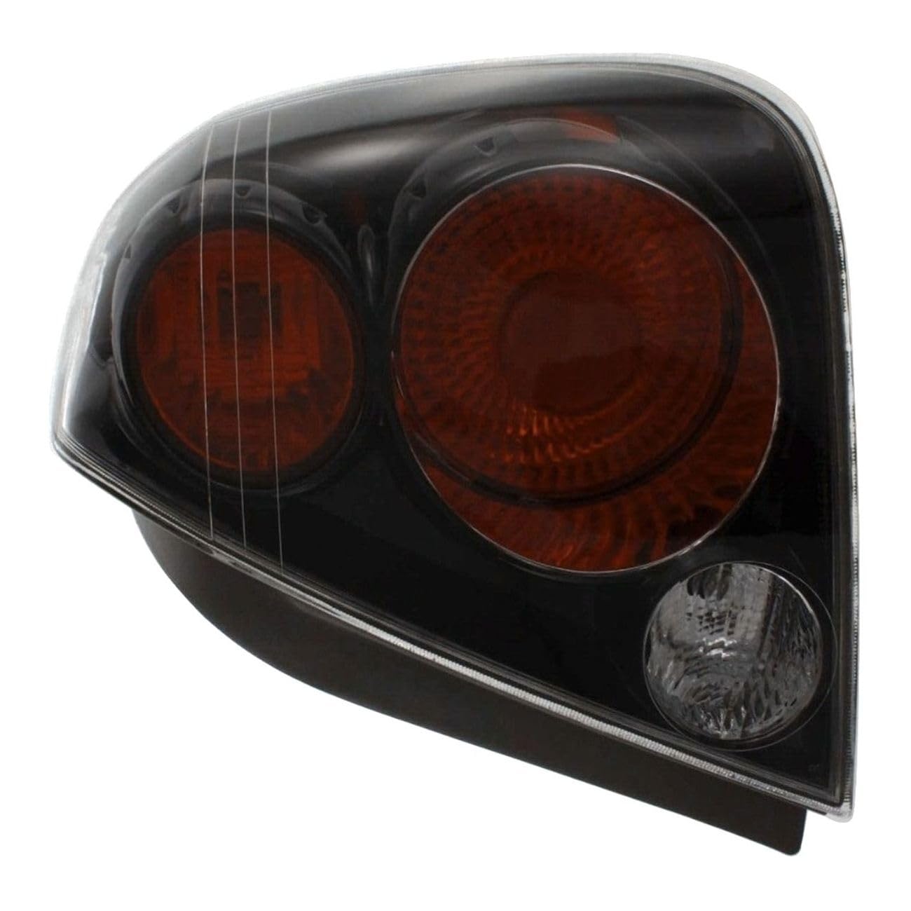 Tail Light Assembly Right Passenger Side Black Clear Lens with Bulb Lamp Replacement Turn Signal Taillight for Nissan for Altima 2005-2006