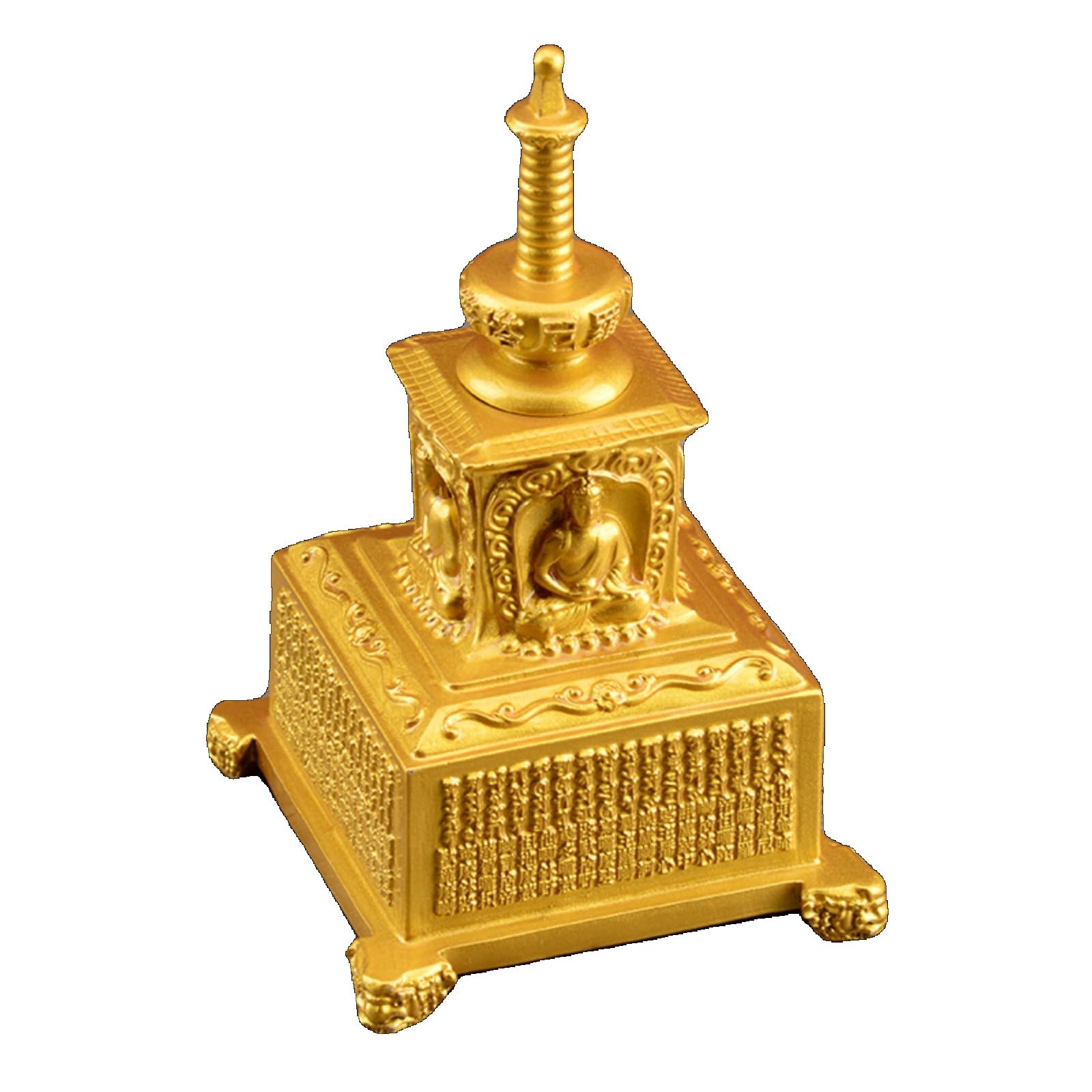 Stupa de reliques en cuivre bouddhiste de 15,8 cm contre le stress du quotidien
