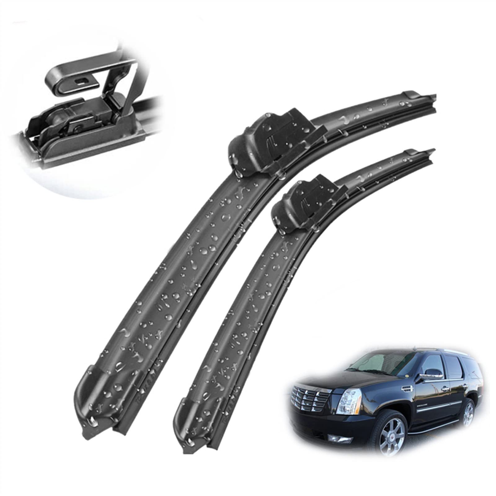 Auto Tergicristallo 22 "+ 22" LHD Anteriore Tergicristallo Spazzole Auto Parabrezza Parabrezza Finestra Anteriore Tergicristallo Per Cadillac Per Escalade 2009-2014