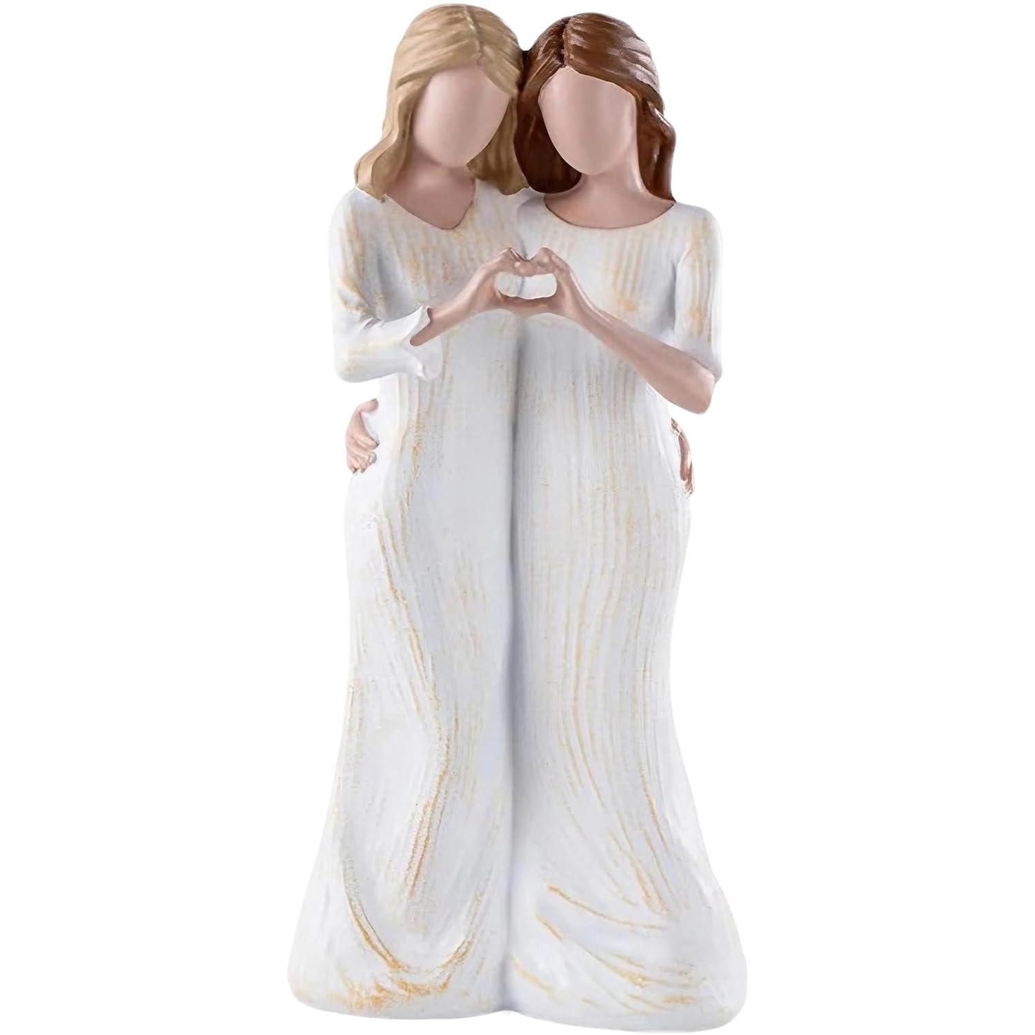 Nhemeylp Sister Friendship Gifts, Hand-Painted Resin Figurines for Best Friends, Women, Birthday & Christmas