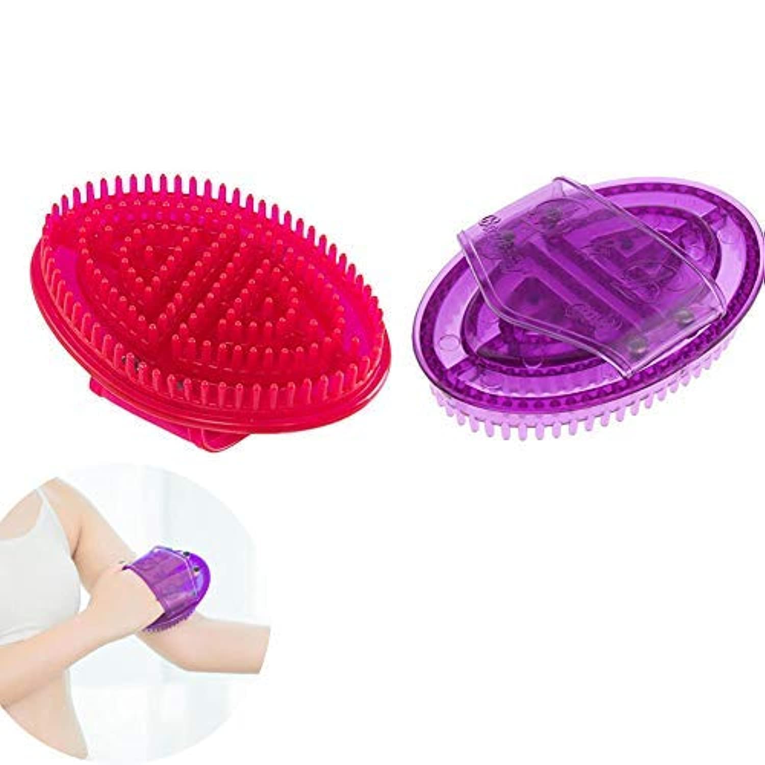 Vineen AMhuui Meridian Massage Brush,Cellulite Massager Anti Cellulite Set Roller for Arms, Legs, Thighs, Butt & Body Brush Scalp Leg Foot（2 Pcs）