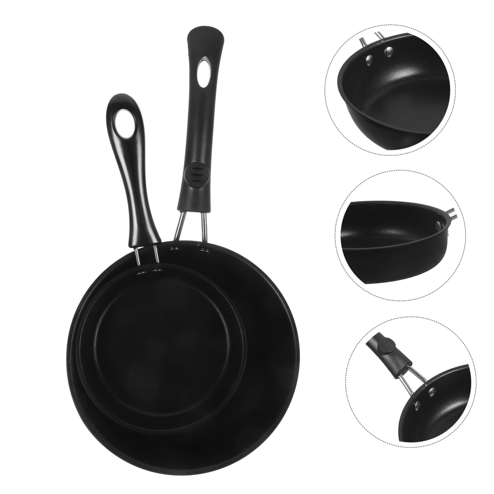 2 Stück Kleiner Eierpfannen Antihaftbeschichtet aus Robustem Material 12cm 16cm für Induktions und Gasherd Praktische Omelettpfannen zum Braten von Eiern und Steaks