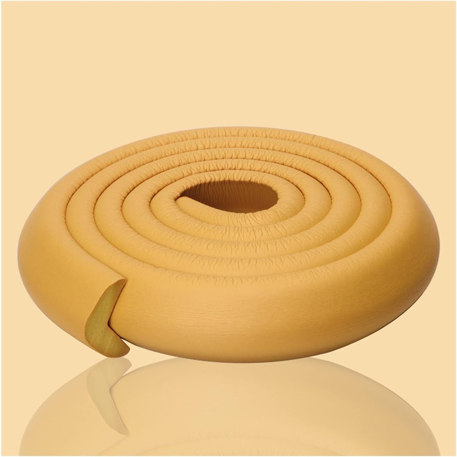 Protector de esquina de pared, cojín de espuma de seguridad suave de 6.5 pies, autoadhesivo, para oficina en casa, muebles, bordes de muebles, garaje, naranja, 10 m