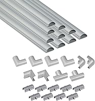 Vista 10 de D-Line Kit de Cubierta de Cable de 157 pulgadas, Ocultadores de Cables Autoadhesivos, Canaleta de Cables Pintable para Ocultar Cables en la Pared