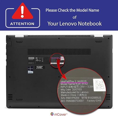 Miniatura 4 de mCover Funda compatible con laptop Lenovo IdeaPad Flex 5-14ARE05  5-14ALC05  5-14ALC05  5-14IIL05  5-14ITL05  5-14ITL05 (solo no compatible con