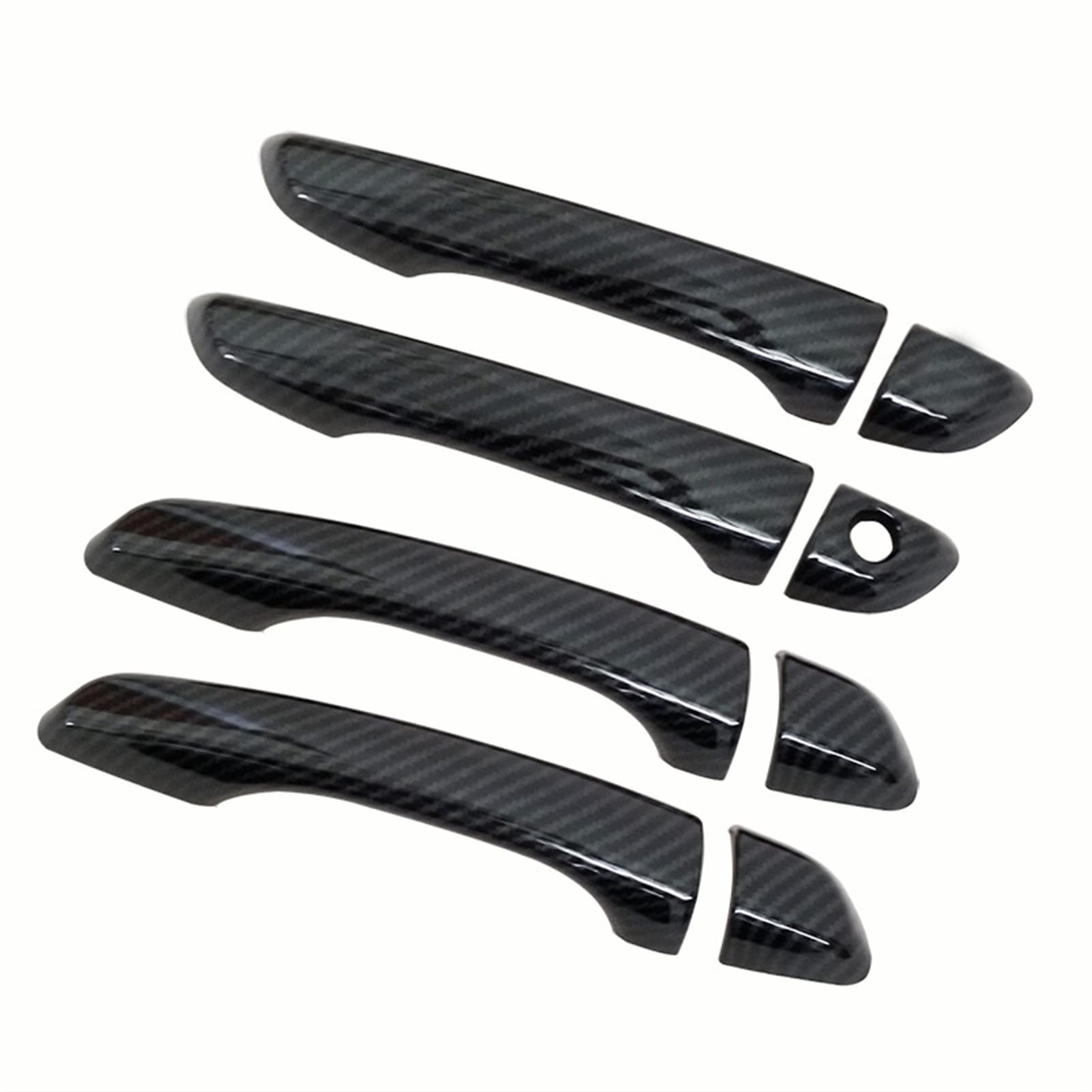 Rinkteea 2 Exterior Car Door Handle For Opel Zafira Life 017-020 Carbon Fiber Chrome Car Door Handle Cover Trim Sticker Styling Auto Accessories(2)
