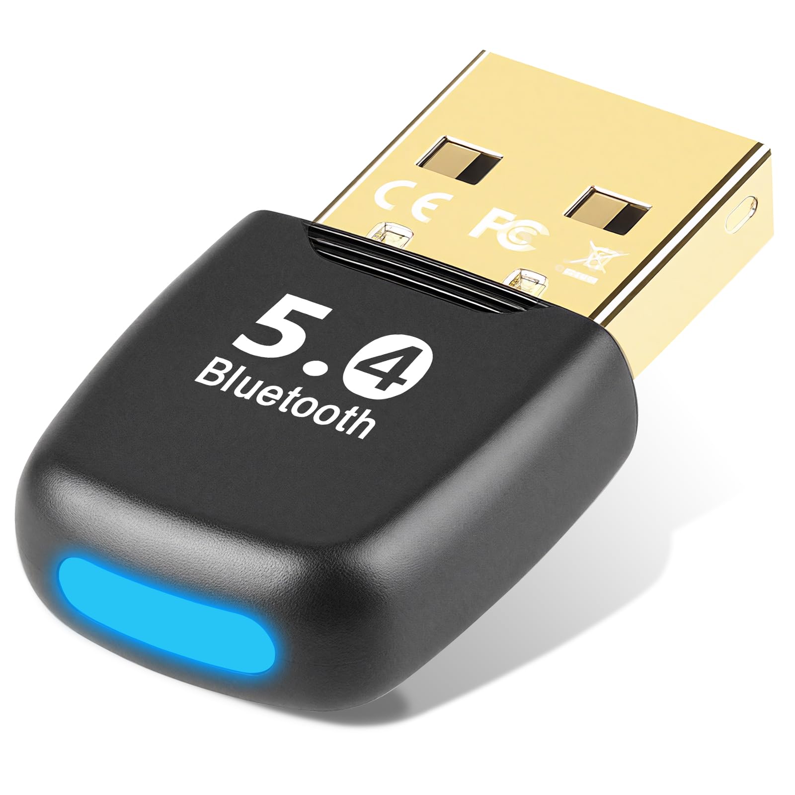 Adattatore Bluetooth 5.4 USB per PC, ricevitore Bluetooth Dongle a bassa latenza, Plug & Play, compatibile con Windows 7/8.1/10/11, computer desktop e laptop, mouse, tastiera, cuffie