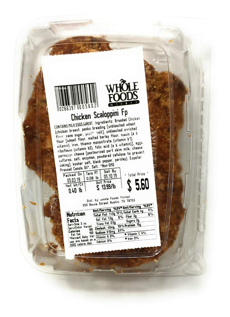 Whole Foods Market Chicken Scallopini