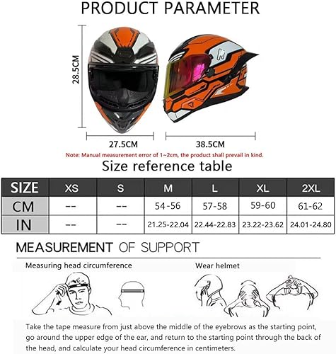 Miniatura 7 de Casco de motocicleta Bluetooth de cara completa para jóvenes y adultos, casco modular de motocross abatible, doble visera antivaho, aprobado por