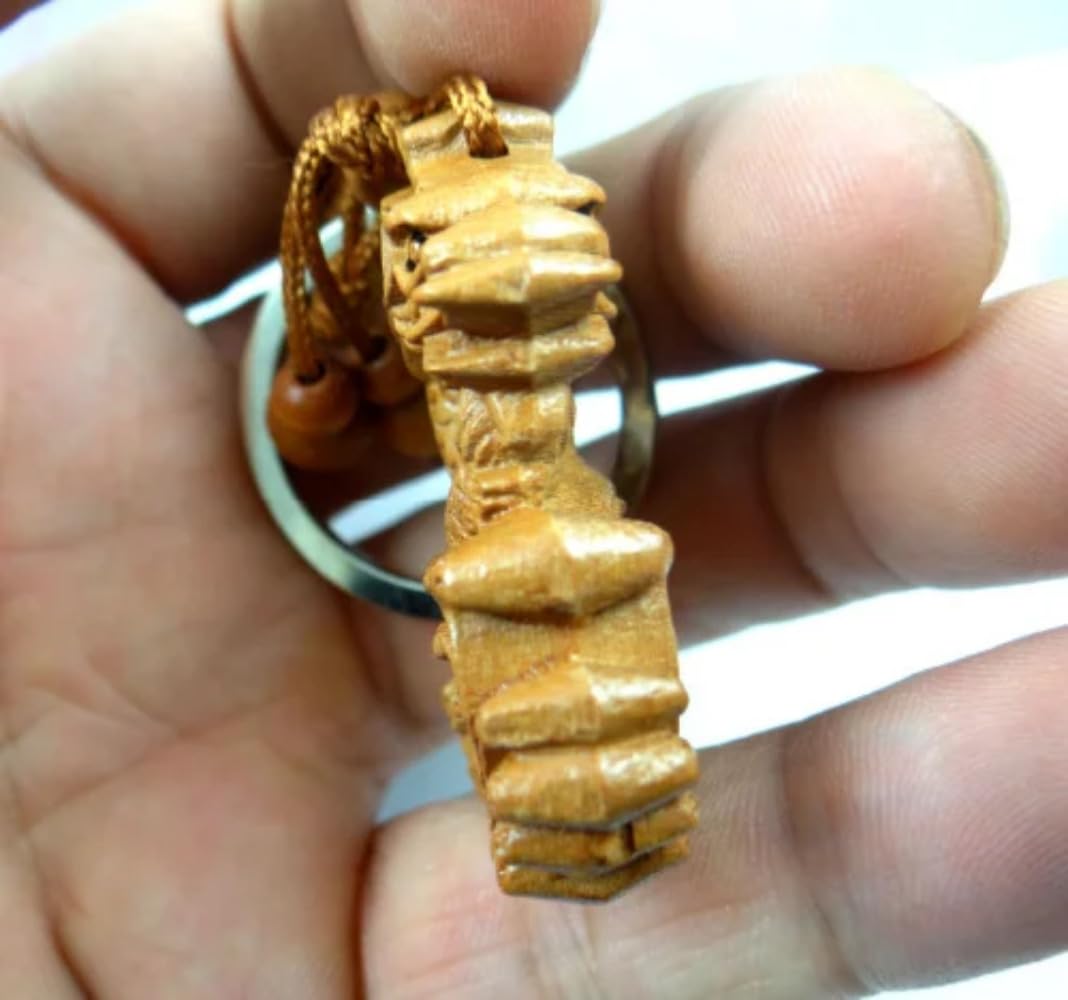 portachiavi, Anello portachiavi in ​​legno di drago con incisione