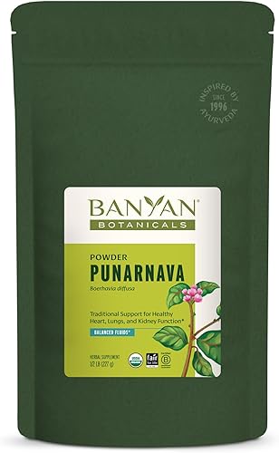 Banyan Botanicals Punarnava Polvo – Punarnava Orgánica (Boerhavia Diffusa) – Apoyo tradicional para un control de peso saludable* – ½ libra – Vegano