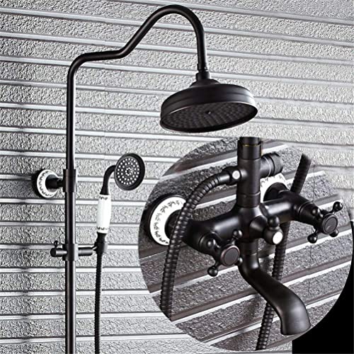 Système de douche antique black pour une salle de bain esprit spa à la maison