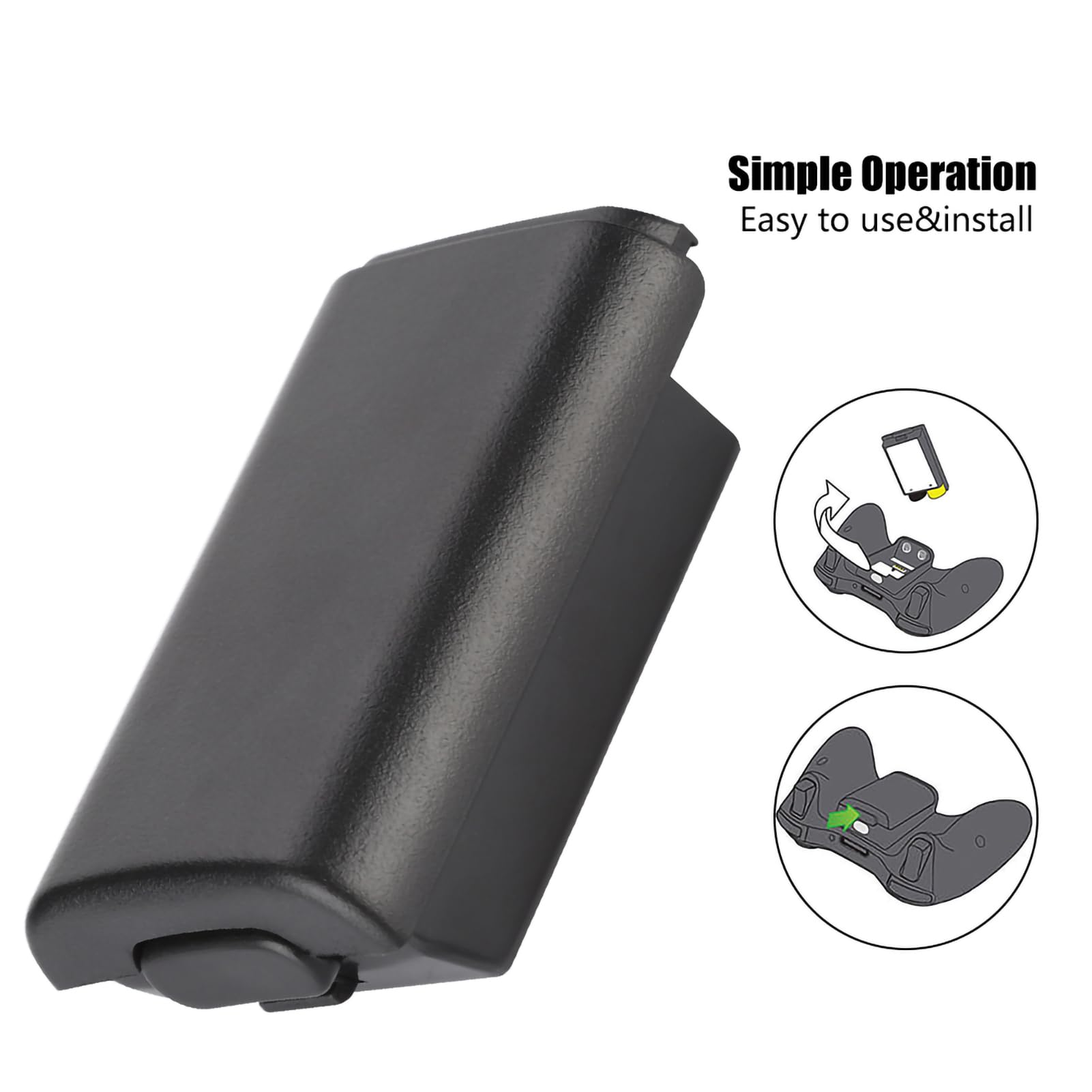 Coperchio del Pacco Batteria per Controller 360 - Kit di Copertura della Custodia del Pacco Batteria di Ricambio Universale per Controller 360 - Confezione da 5 (Nero)