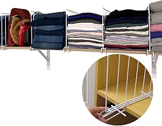 Evelots 4 Pack Shelf Dividers for Closet Organization/Closet Shelf Dividers for Wood Shelves-12 Inch Tall Shelf Dividers