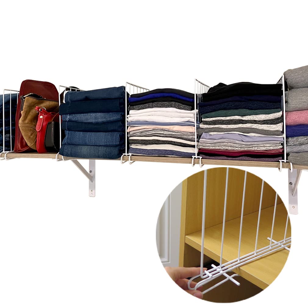 Buy Evelots 4 Pack Shelf Dividers for Wood Shelves, Closet Organization