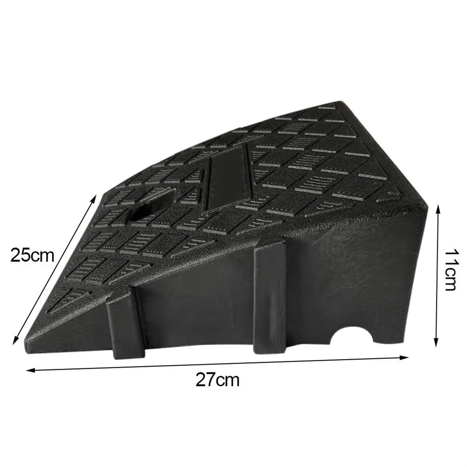 Genérico Kit de rampa de Acceso portátil de Alta Resistencia - Rampa de Acceso de plástico Ligero para Autos, Camiones, remolques, Bicicletas y Motocicletas - Solución Duradera de 25 x 27 x