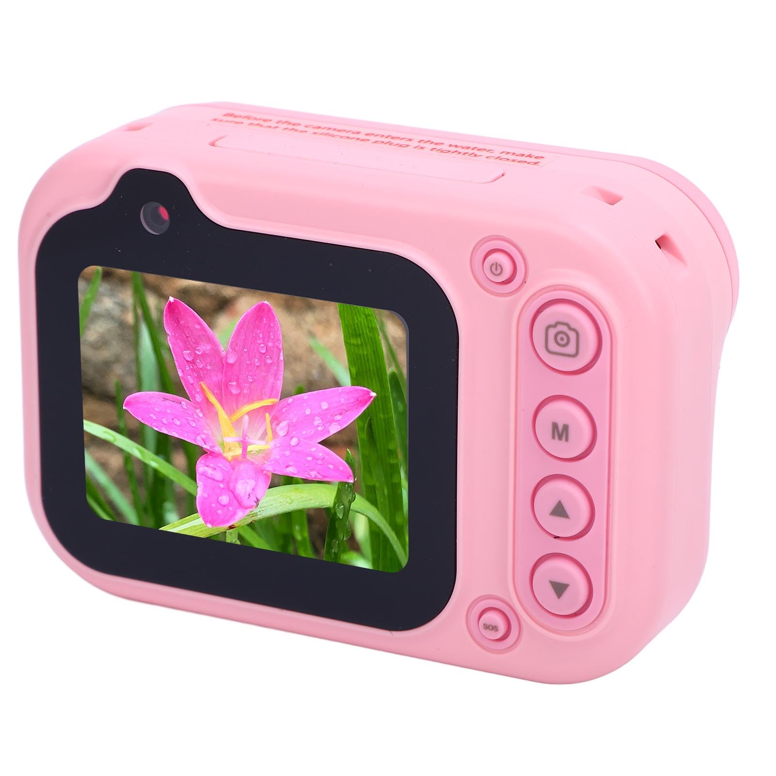 SENECESLI Fotocamera Subacquea Compatta 2K 26MP con Doppio Obiettivo e Zoom 10X per Immersioni e Snorkeling, Schermo IPS HD (PINK)