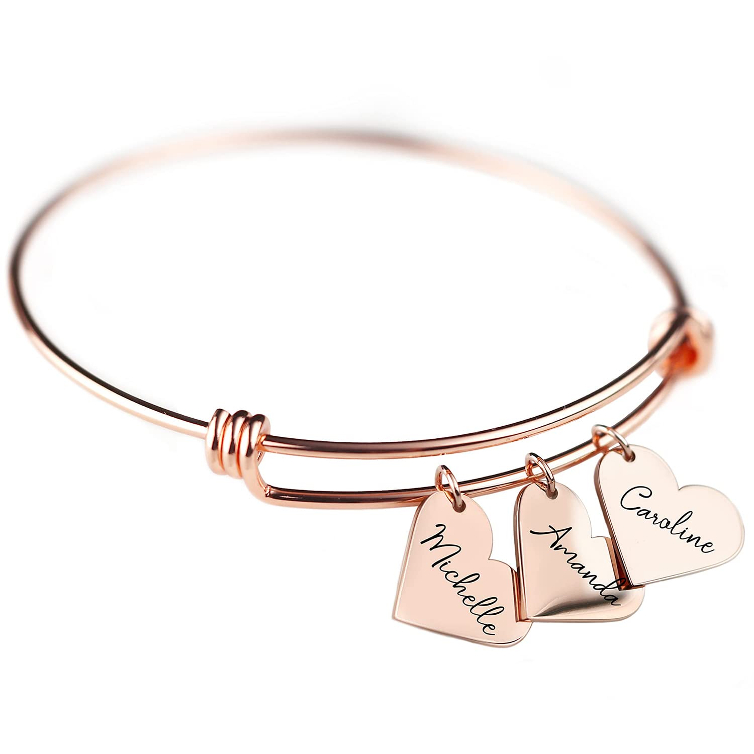 MignonandMignon Custom Heart Charm Bracelet