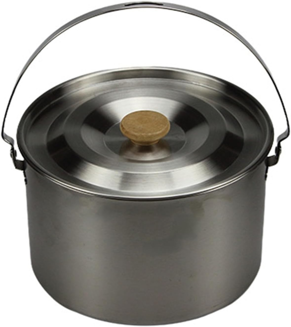 アウトドア 鍋 屋外用ステンレス製吊り下げキャンプポット ポータブル キャンプ 調理器具